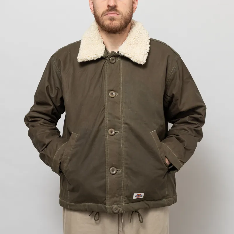 Dickies Eisenhower Waxed Jacket Military Green-2