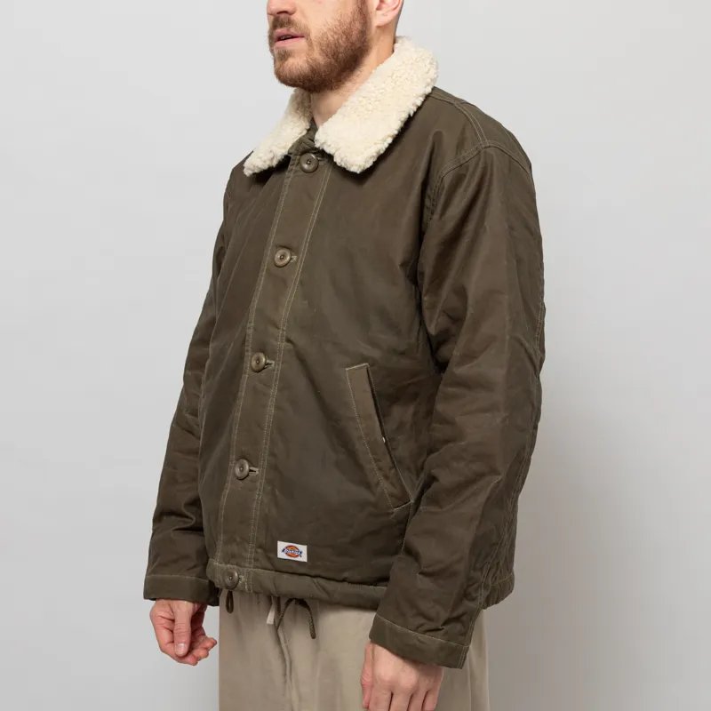 Dickies Eisenhower Waxed Jacket Military Green-4