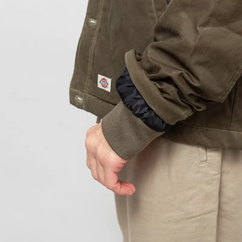 Dickies Eisenhower Waxed Jacket Military Green-12