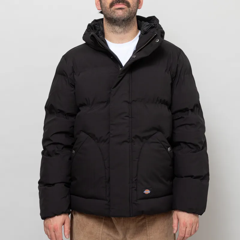 Dickies Eagleville Hooded Puffer Jacket Black