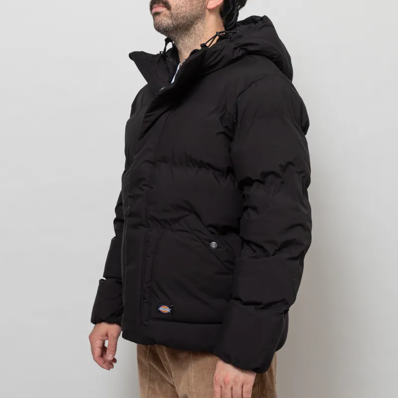 Dickies Eagleville Hooded Puffer Jacket Black-1