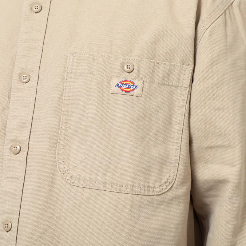 Dickies Long Sleeve Canvas Shirt Desert Sand-7