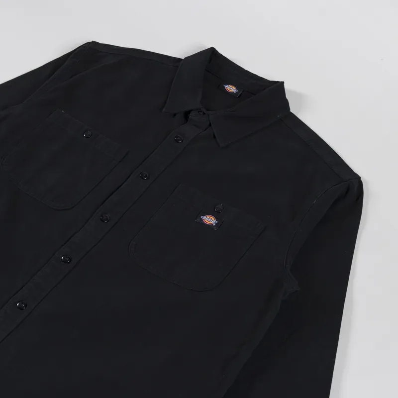 Dickies Long Sleeve Canvas Shirt Black-2