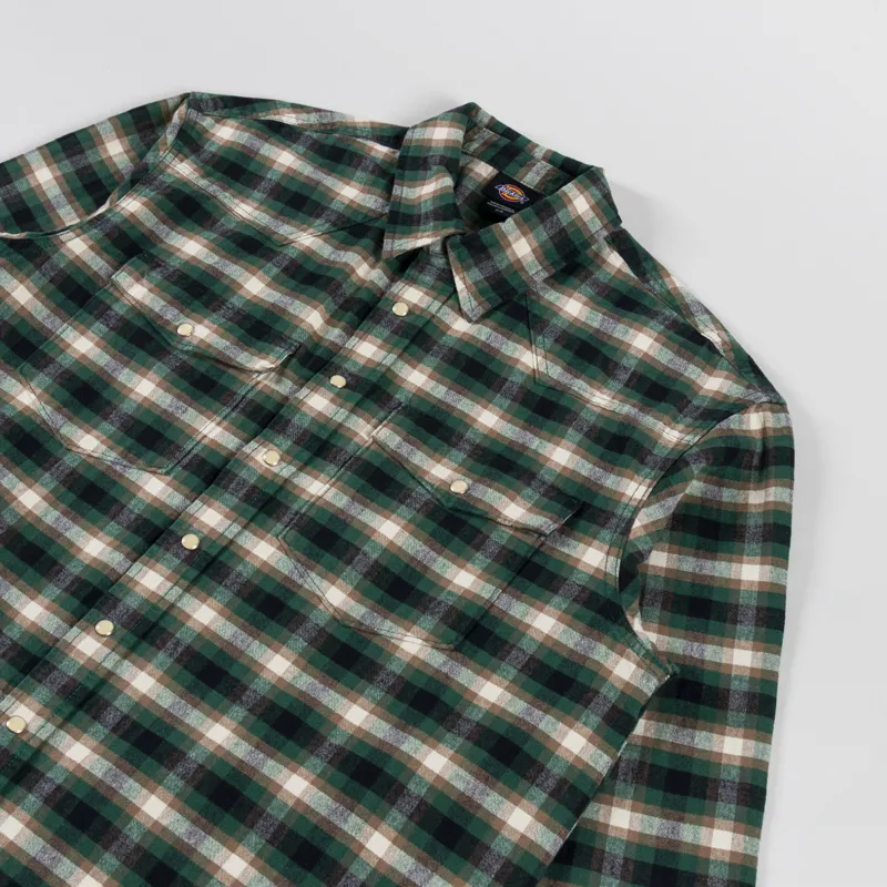 Dickies Johnsonville Long Sleeve Shirt Pine Needle Green-2