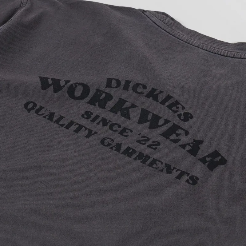 Dickies Christiana Garment Dyed T Shirt Black-4