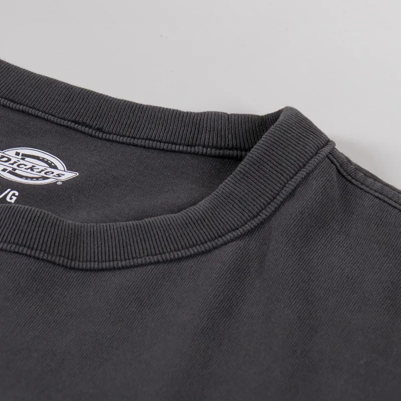Dickies Slayden Garment Dyed T Shirt Black-6