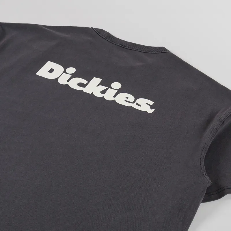Dickies Slayden Garment Dyed T Shirt Black-2