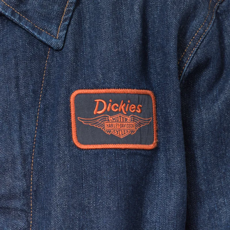 Dickies x Harley-Davidson Boxy Denim Jacket Rinsed Indigo Blue-4