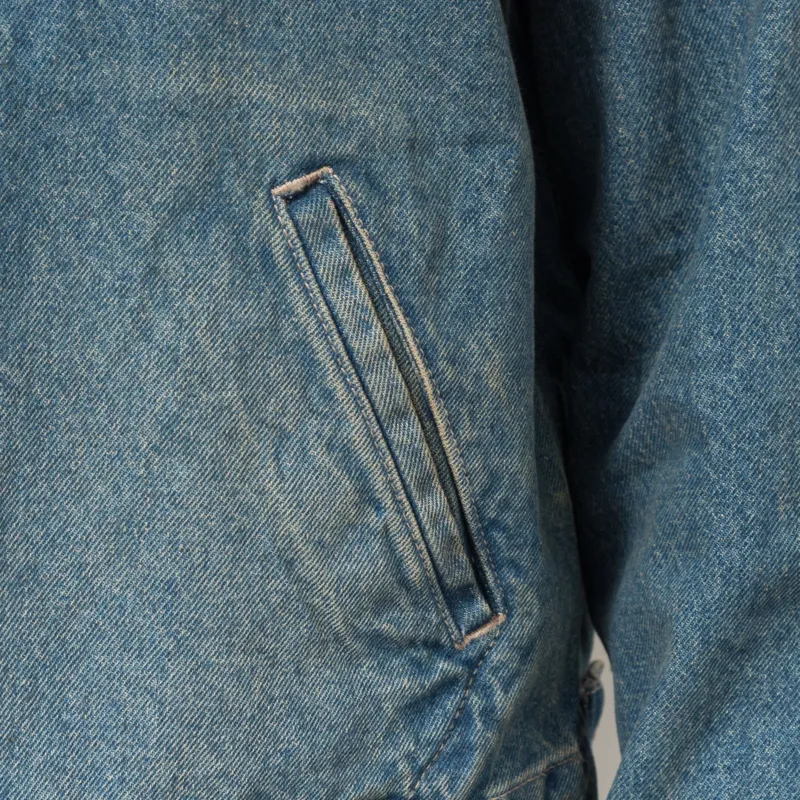 Dickies Womens Denim Painter Jacket Khaki Tinted Blue-6