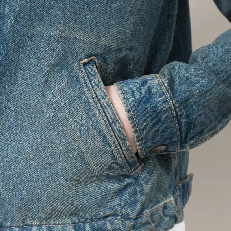 Dickies Womens Denim Painter Jacket Khaki Tinted Blue-7