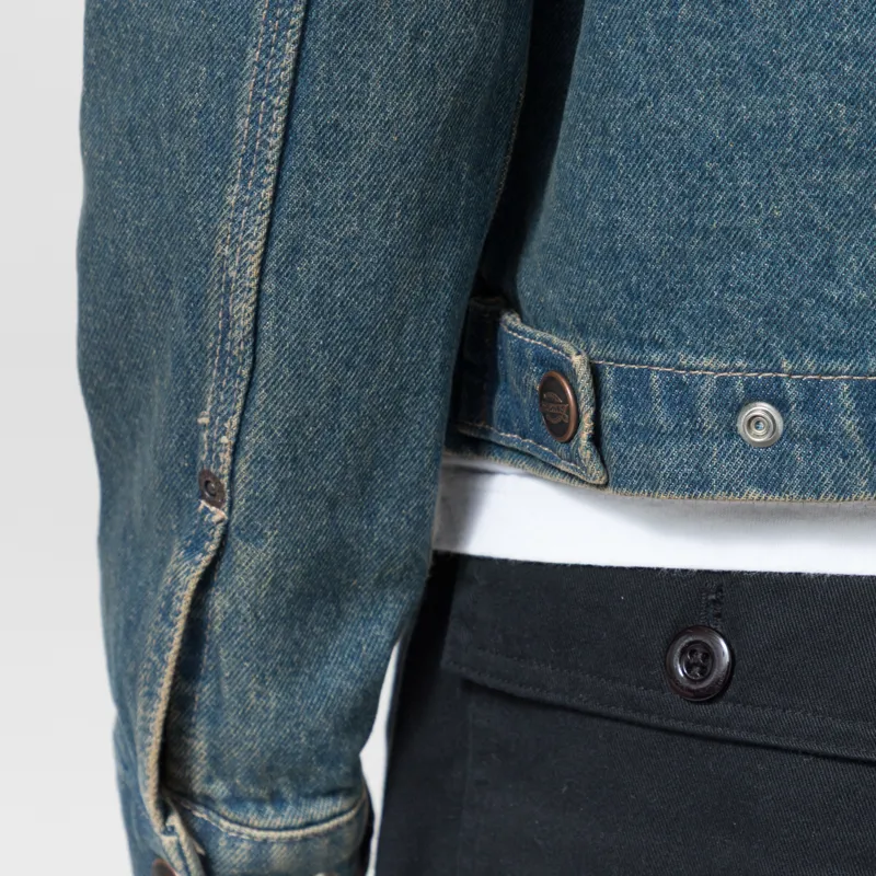 Dickies Womens Denim Painter Jacket Khaki Tinted Blue-8