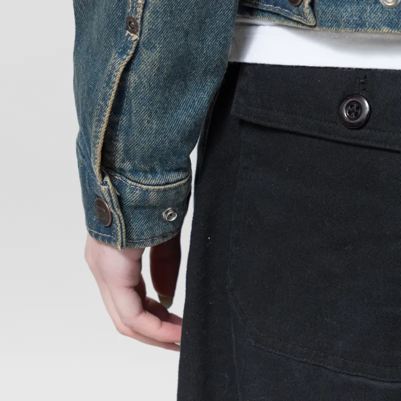 Dickies Womens Denim Painter Jacket Khaki Tinted Blue-10