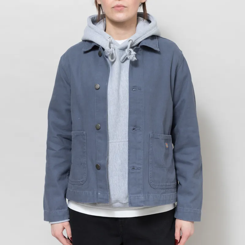 Dickies Womens Unlined Canvas Chore Jacket Retro Indigo-1