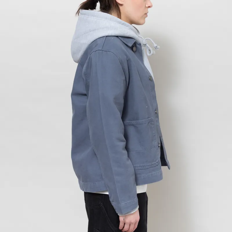 Dickies Womens Unlined Canvas Chore Jacket Retro Indigo-5