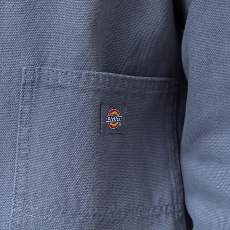 Dickies Womens Unlined Canvas Chore Jacket Retro Indigo-9