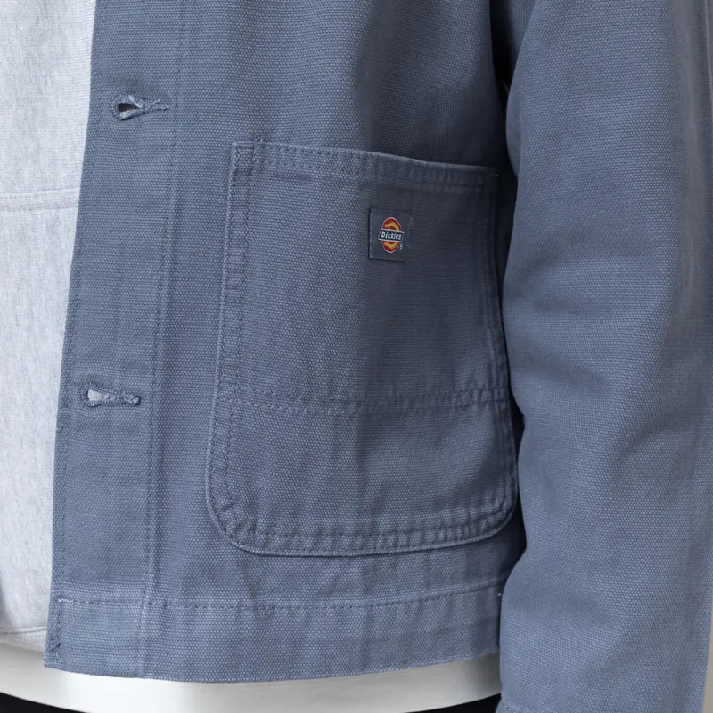 Dickies Womens Unlined Canvas Chore Jacket Retro Indigo-8