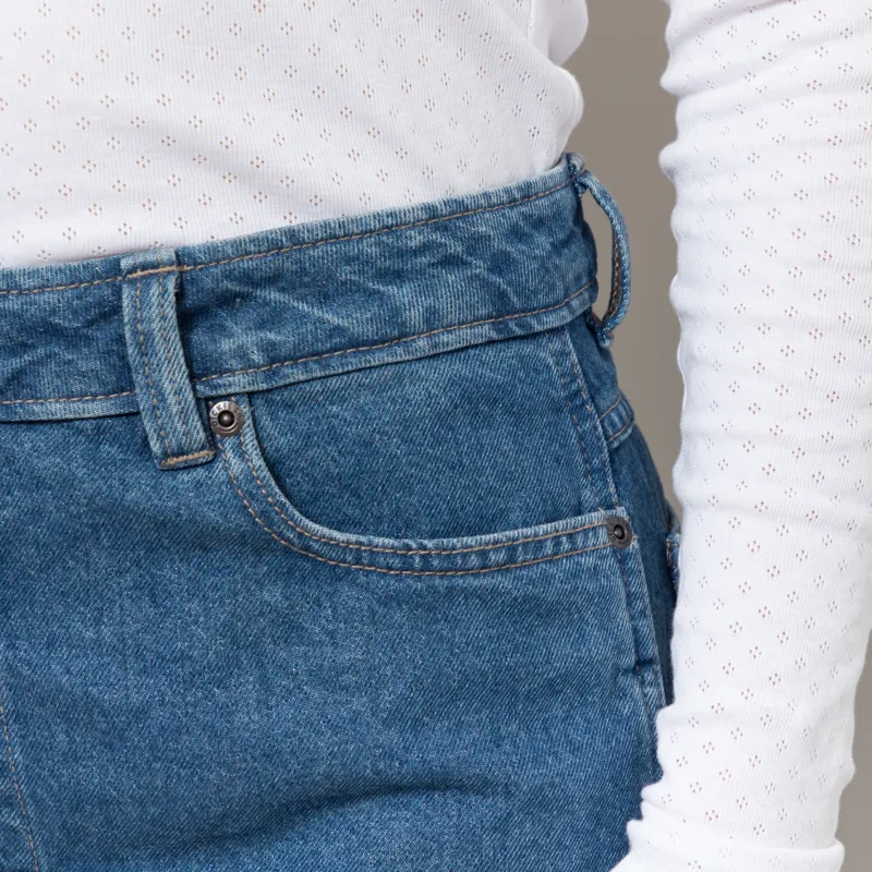 Dickies Womens Midi Denim Skirt Classic Blue-5