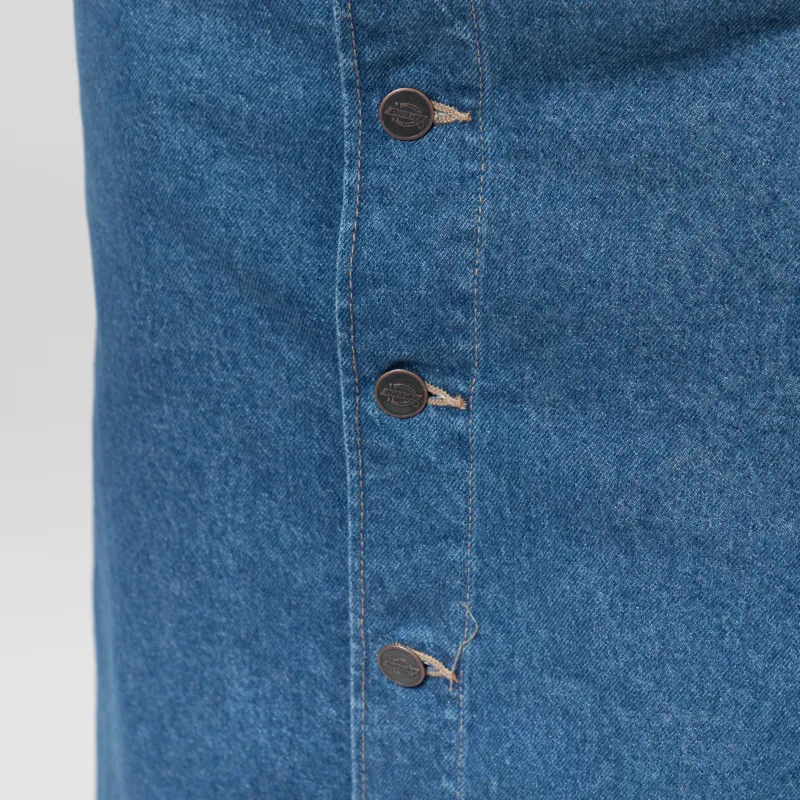 Dickies Womens Midi Denim Skirt Classic Blue-6