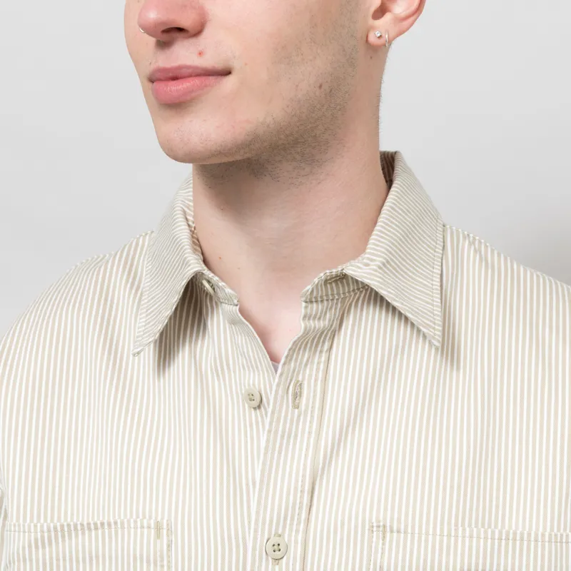 Dickies Hickory Long Sleeve Work Shirt Eucalyptus-3