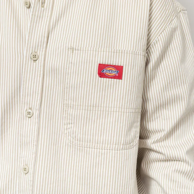 Dickies Hickory Long Sleeve Work Shirt Eucalyptus-4