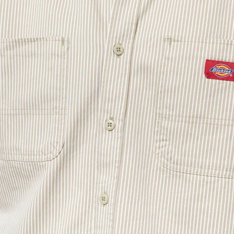 Dickies Hickory Long Sleeve Work Shirt Eucalyptus-5