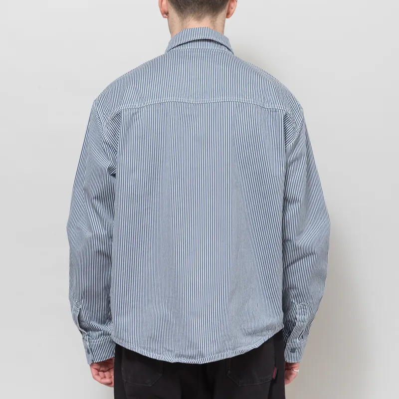 Dickies Hickory Long Sleeve Work Shirt Retro Indigo-2