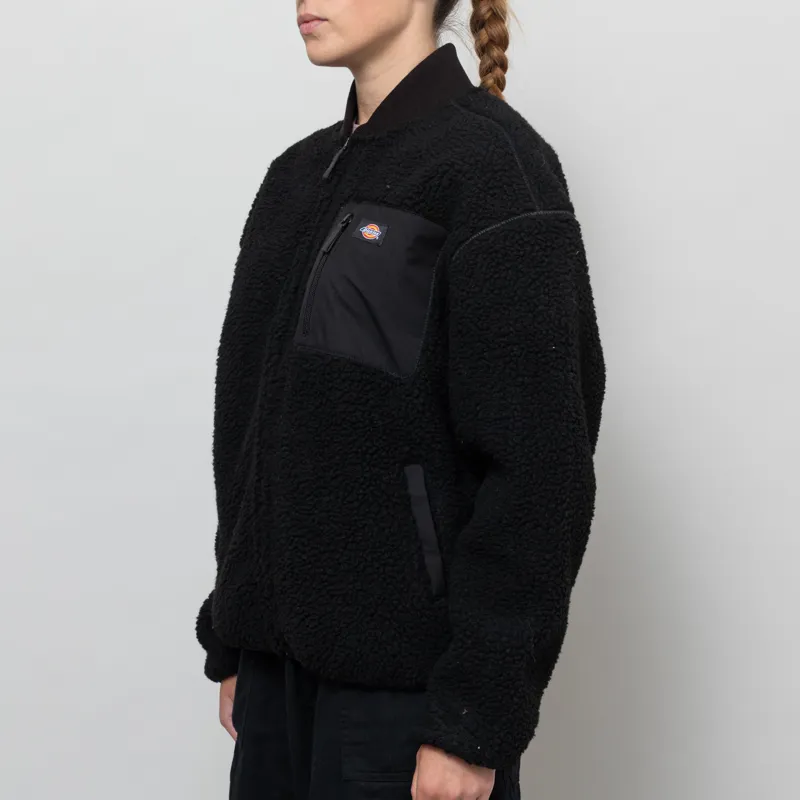 Dickies Womens Central Bomber Jacket Black-1