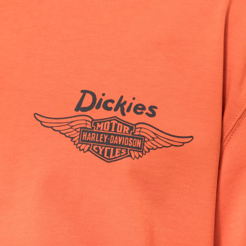 Dickies x Harley-Davidson Vintage Wash T Shirt Orange-3