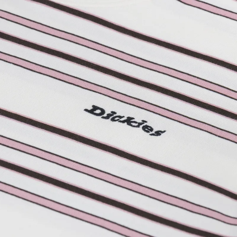 Dickies East Liberty Stripe T Shirt Egret-2