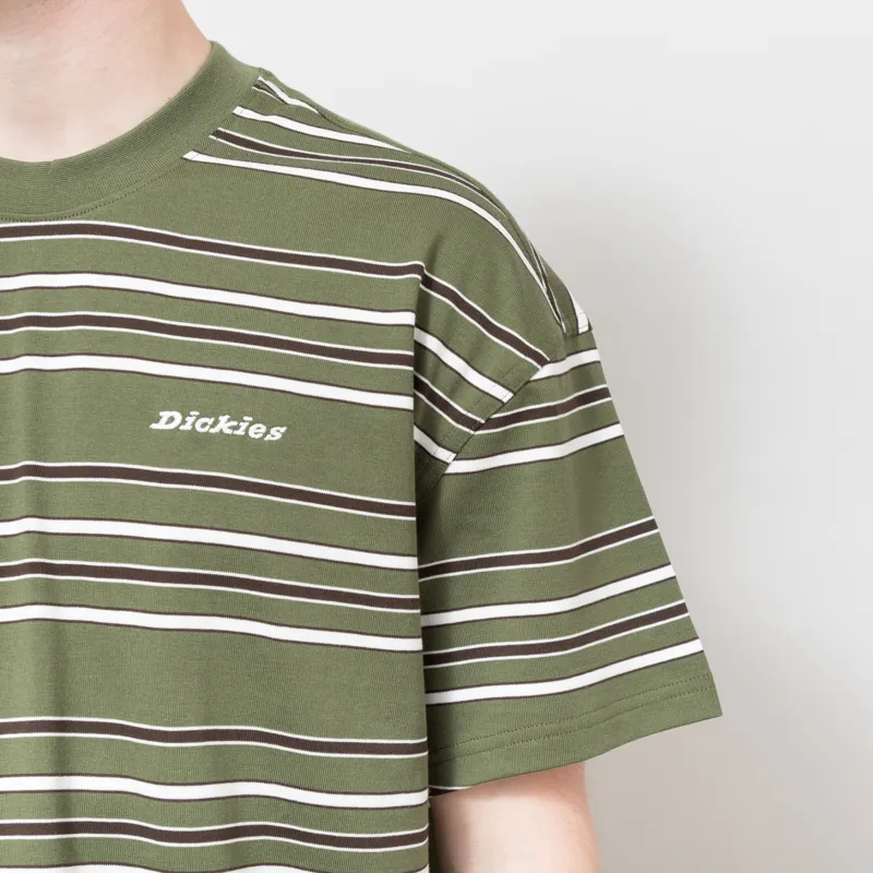 Dickies East Liberty Stripe T Shirt Cypress-3