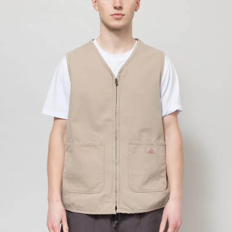 Dickies Canvas Summer Vest Desert Sand