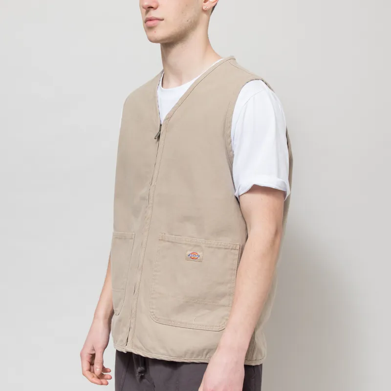 Dickies Canvas Summer Vest Desert Sand-1