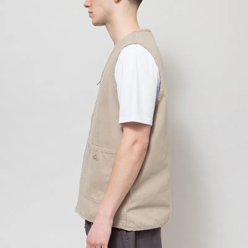 Dickies Canvas Summer Vest Desert Sand-2