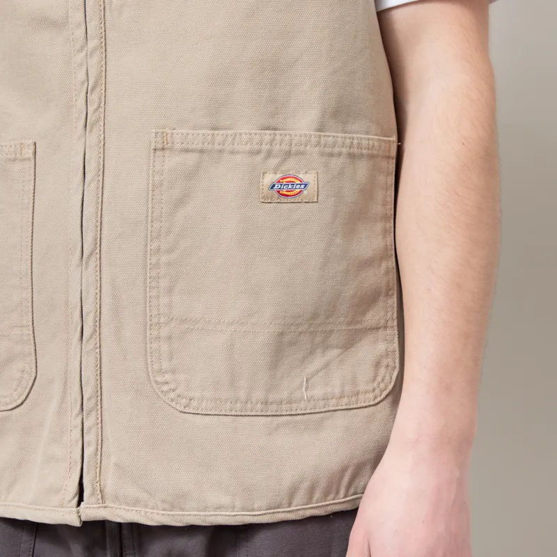 Dickies Canvas Summer Vest Desert Sand-7