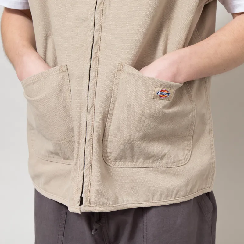 Dickies Canvas Summer Vest Desert Sand-8