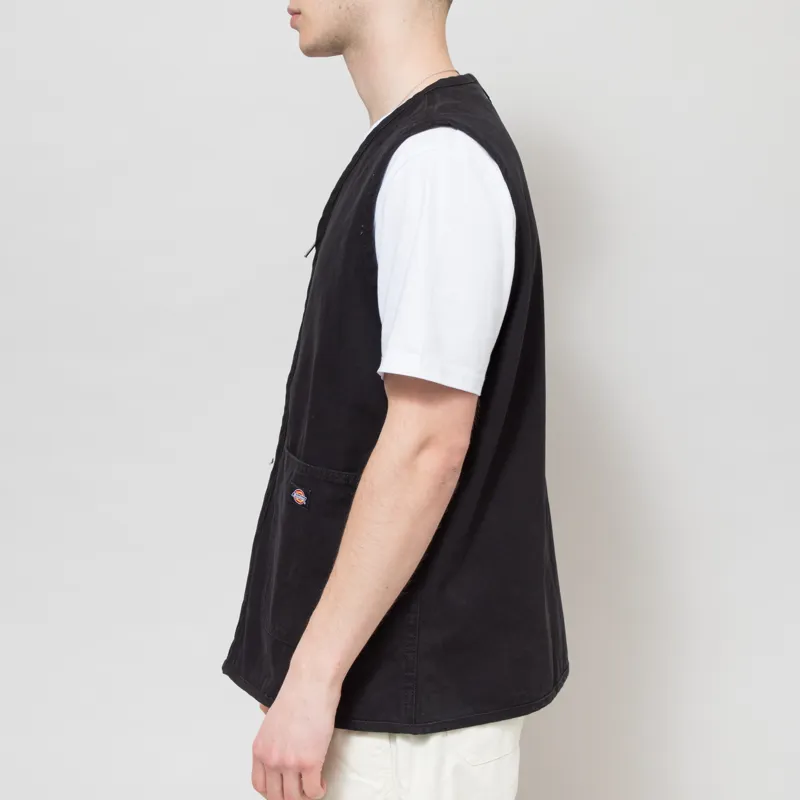 Dickies Canvas Summer Vest Black-2