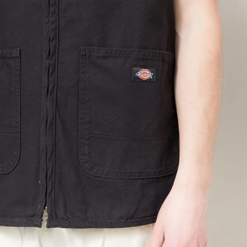 Dickies Canvas Summer Vest Black-7