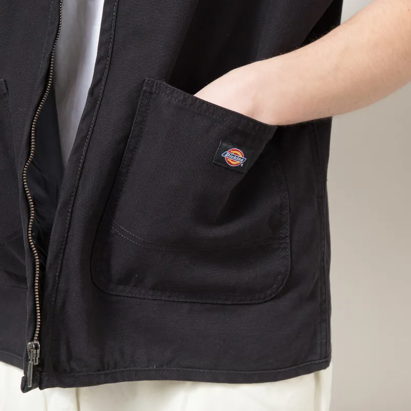 Dickies Canvas Summer Vest Black-8