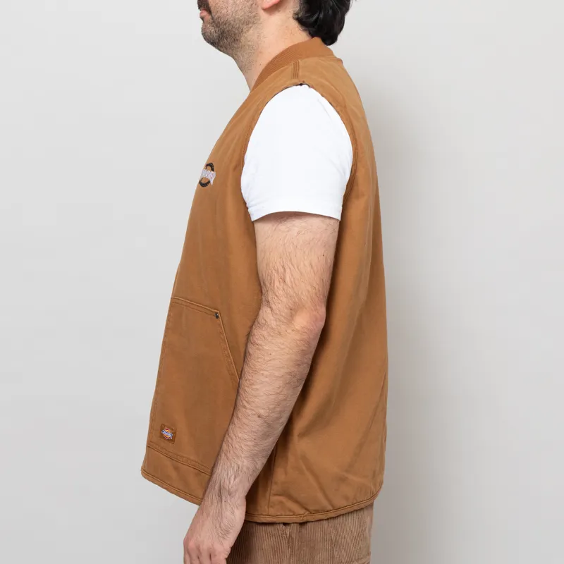 Dickies x Thrasher Vest Brown Duck-3