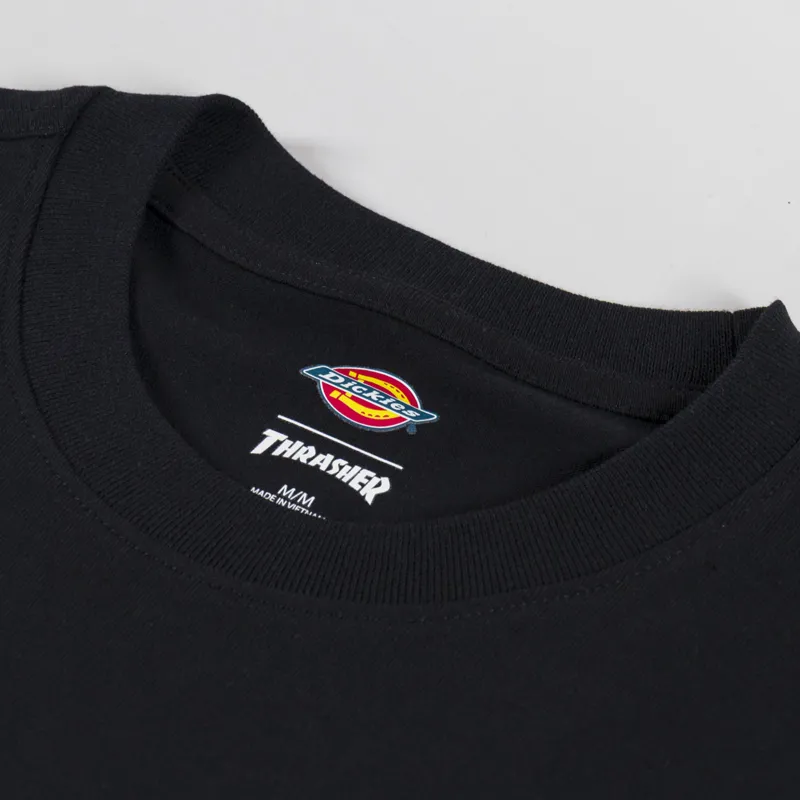 Dickies x Thrasher T Shirt Black-4