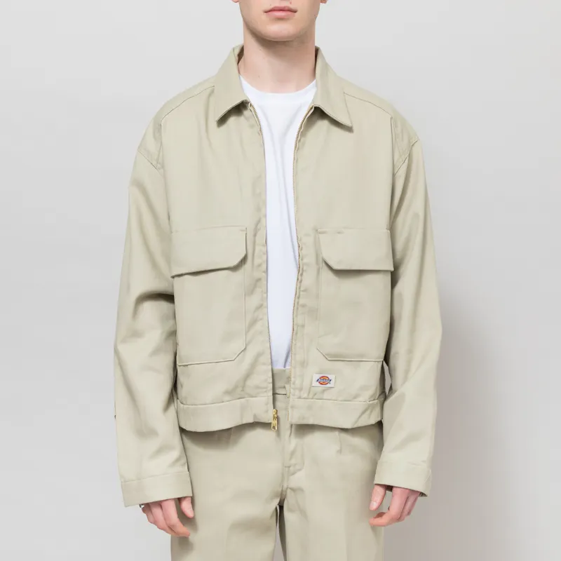 Dickies Hemp Twill Trucker Jacket Eucalyptus-1