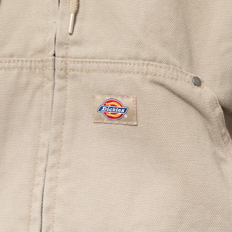 Dickies Unlined Canvas Hooded Bomber Jacket Desert Sand-8