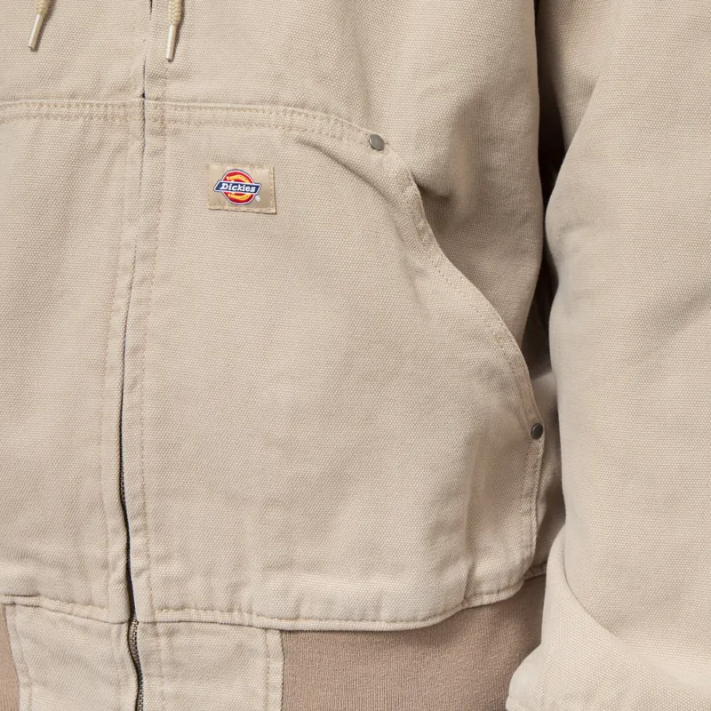 Dickies Unlined Canvas Hooded Bomber Jacket Desert Sand-7