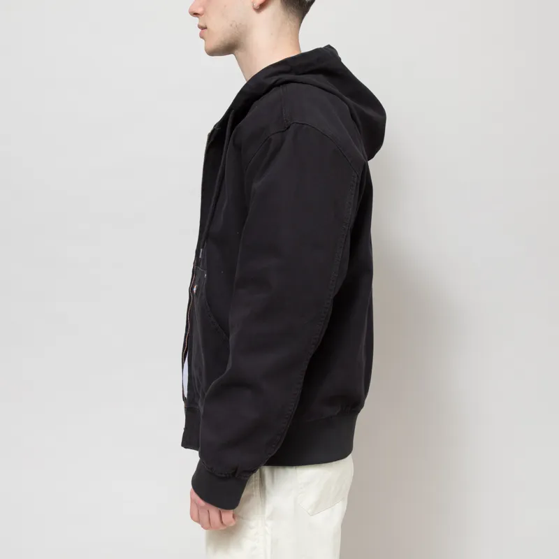 Dickies Unlined Canvas Hooded Bomber Jacket Black-3