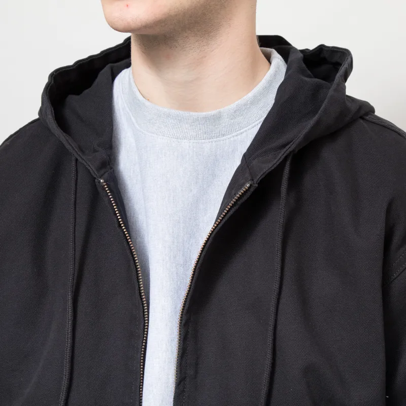 Dickies Unlined Canvas Hooded Bomber Jacket Black-6