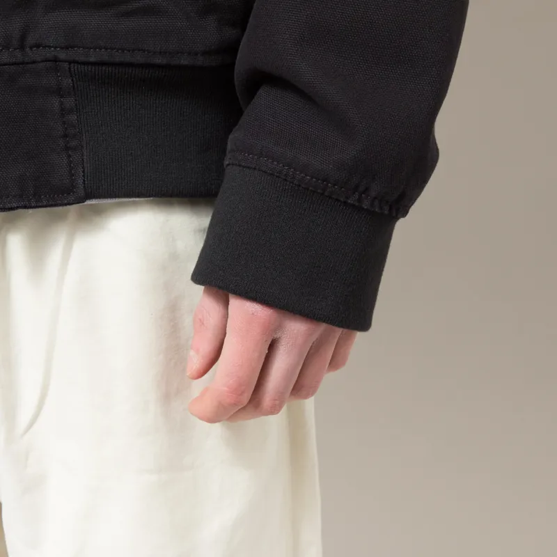 Dickies Unlined Canvas Hooded Bomber Jacket Black-9