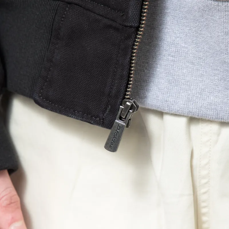 Dickies Unlined Canvas Hooded Bomber Jacket Black-8