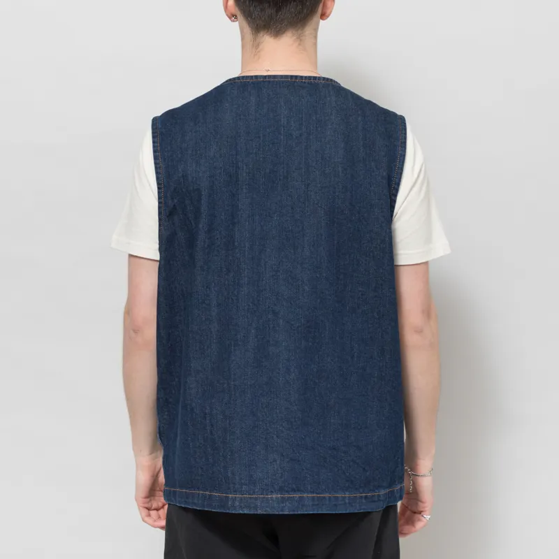 Dickies x Harley-Davidson Denim Vest Rinsed Indigo Blue-1