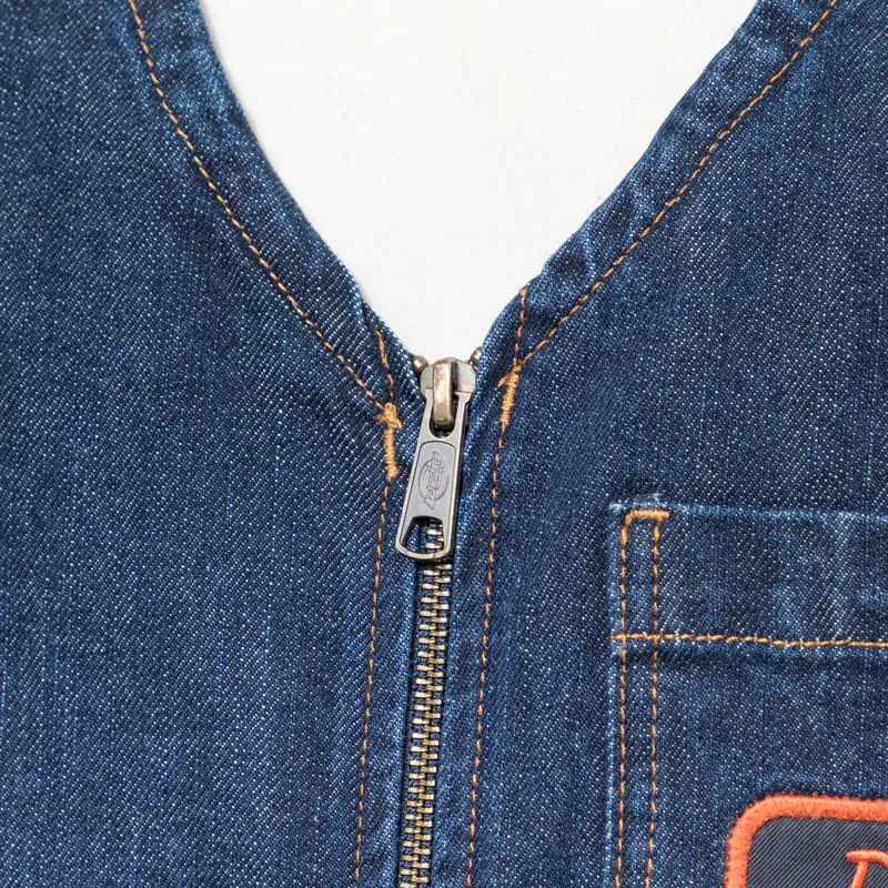 Dickies x Harley-Davidson Denim Vest Rinsed Indigo Blue-3