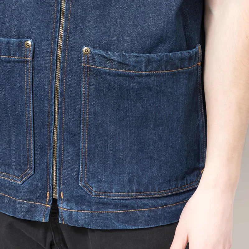 Dickies x Harley-Davidson Denim Vest Rinsed Indigo Blue-5